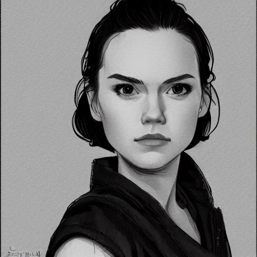 Prompt: a portrait of Daisy Ridley, anime art style