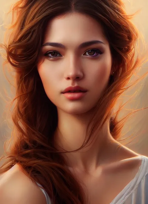 Image similar to photo of a gorgeous young woman in the style of stefan kostic, realistic, sharp focus, 8k high definition, insanely detailed, intricate, elegant, art by stanley lau and artgerm