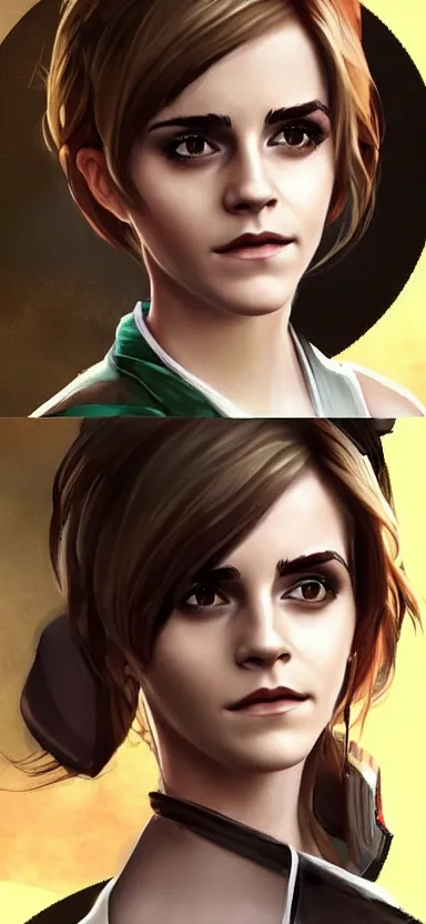 Image similar to Emma Watson as a character in the game League of Legends, with a background based on the game League of Legends, detailed face, old 3d graphics