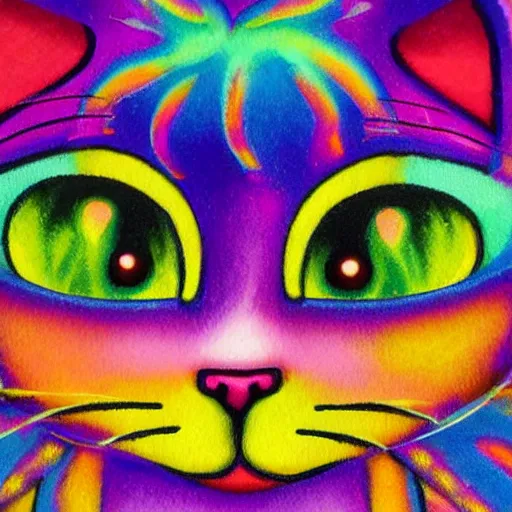 Image similar to An adorable kitten, by Lisa Frank