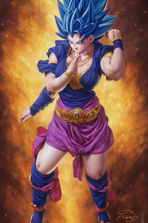 Potara Fusion, an art canvas by Anime & Manga aesthetic - INPRNT