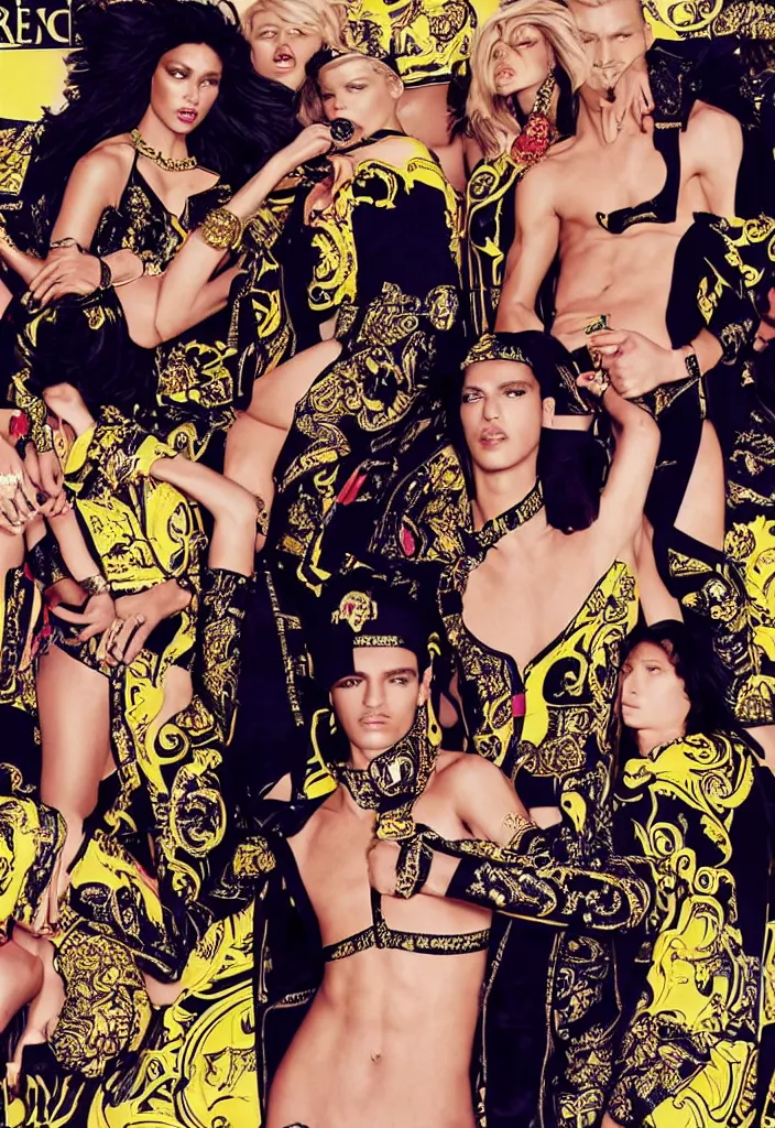 Prompt: Versace advertising campaign