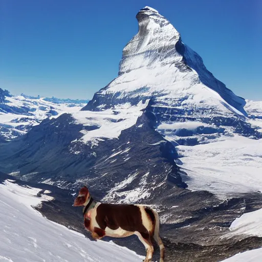 Prompt: matterhorn made in bacon