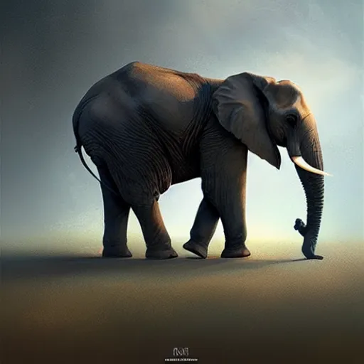 Image similar to 🤖🐘elephant, Greg rutkowski, Trending artstation, cinematográfica, digital Art