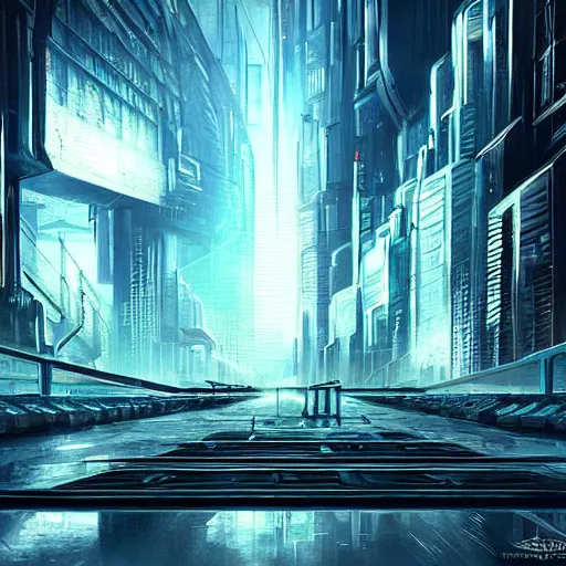 Prompt: a futuristic city underground, cyberpunk, empty, dreamscape, epic composition