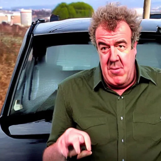 Image similar to Jeremy Clarkson pressing car honk.