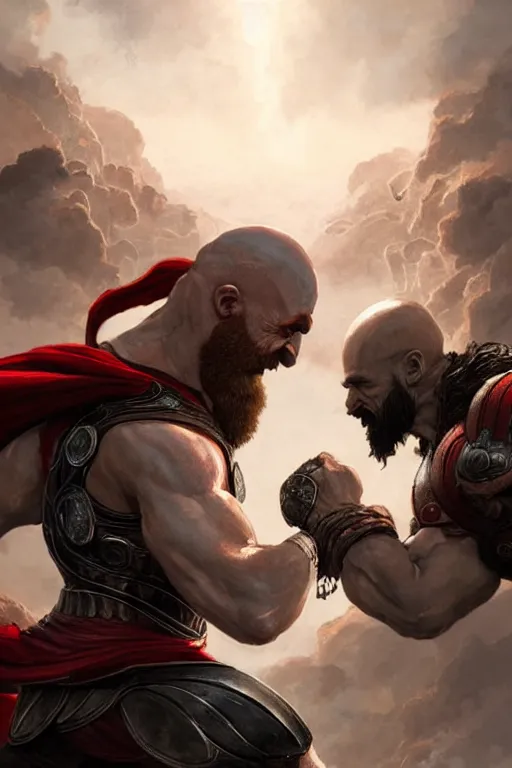 God of War: Kratos clássico enfrenta Thor em arte sensacional