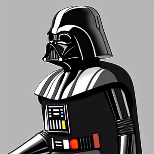 Prompt: darth vader as a droid