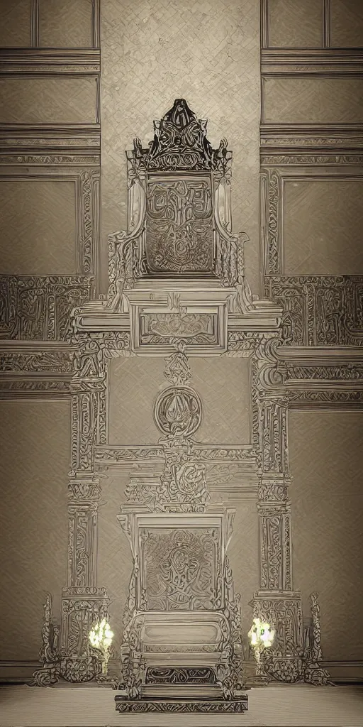 Image similar to throne room, ultra realistic, digital art