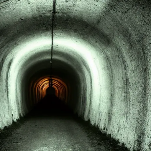 Image similar to photo of a creepy tunnel