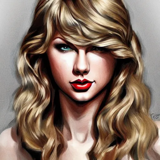 Prompt: taylor swift, highly detailed, portrait, character art by fiona staples.