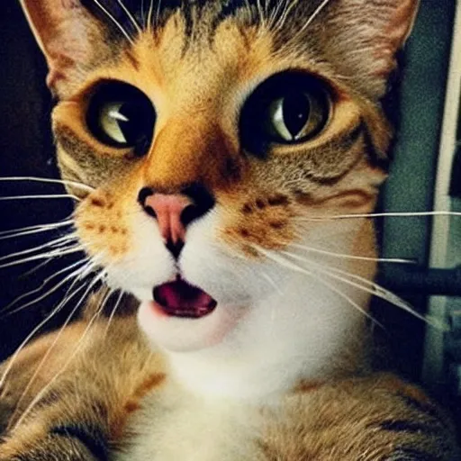 Image similar to selfie of a funny cat