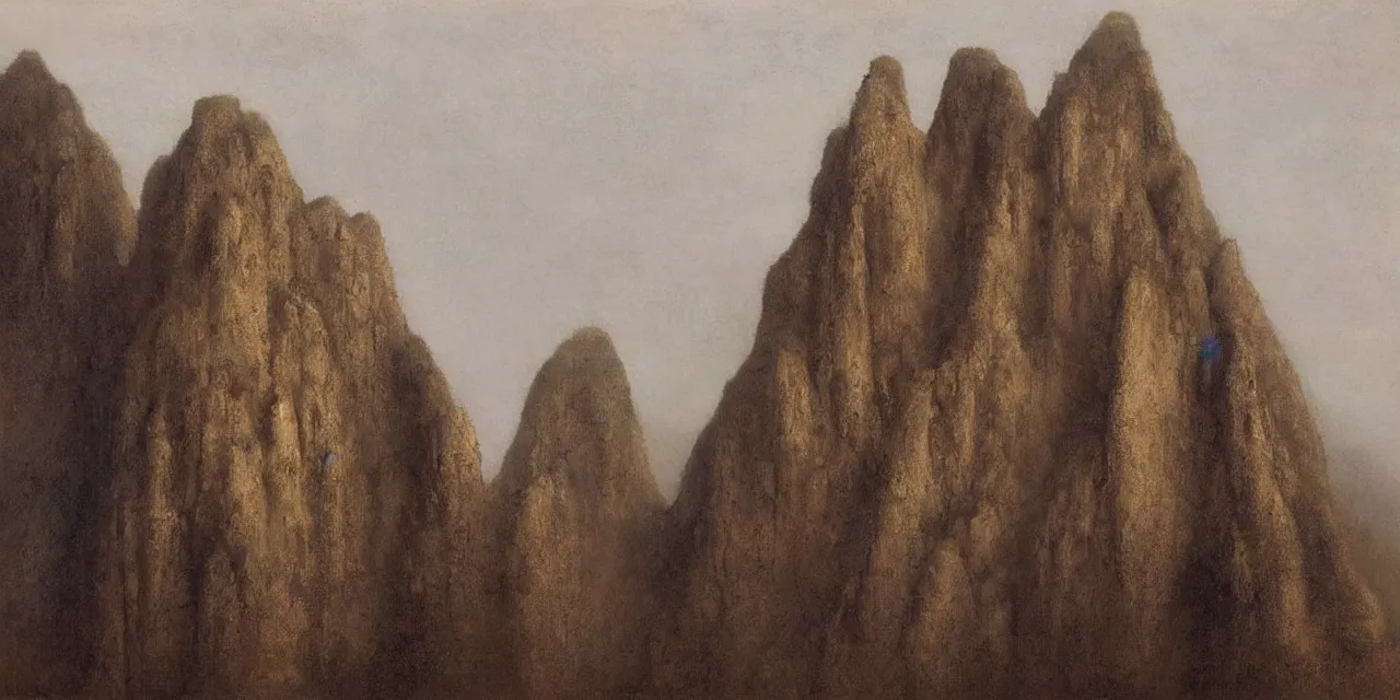 Image similar to huangshan by odd nerdrum,