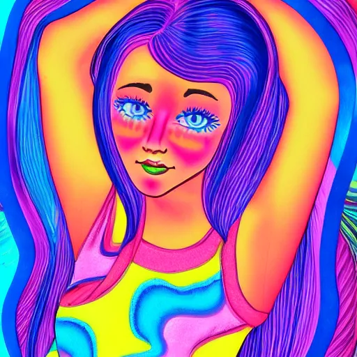 Image similar to photo of young woman by lisa frank