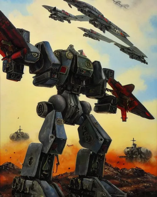 Image similar to sukhoi mech!!! armed with rockets and a minigun, battletech mech, mechwarrior mech, oil painting, soviet ( ( ( ( ( airplane ) ) ) ) ), tribal yurta, postapocalyptic, sharp focus