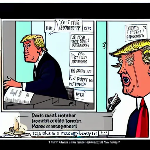 Prompt: political cartoon of Trump's Estate being raided by the IRS