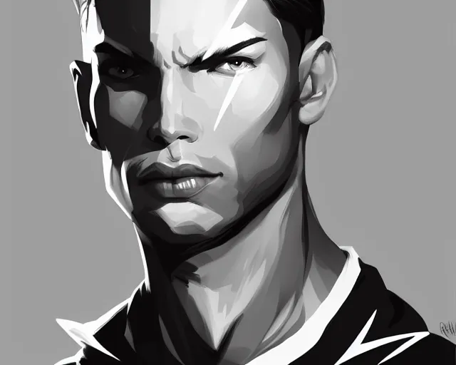 Prompt: stability a male portrait, a simple vector based illustration, by ross tran, artgerm