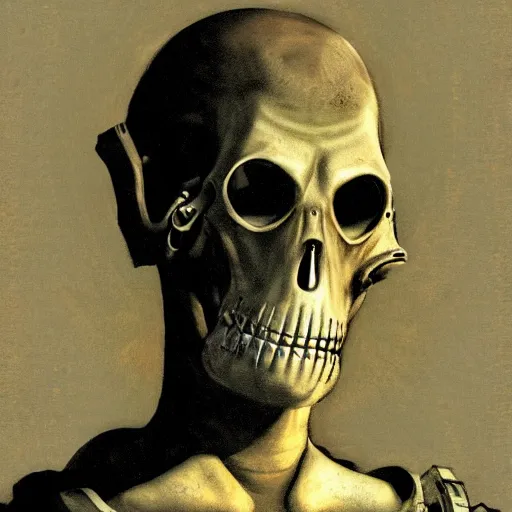 Prompt: a portrait of a ghoul from fallout 3 by caravaggio