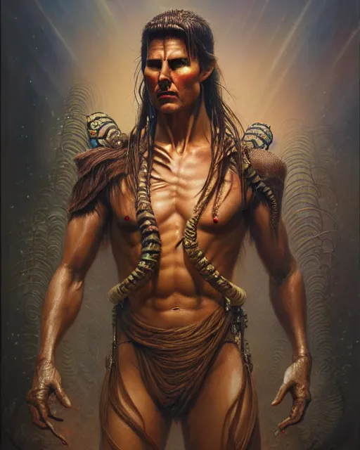 Prompt: tom cruise as a naʼvi from avatar fantasy character portrait, ultra realistic, wide angle, intricate details, blade runner artifacts, highly detailed by peter mohrbacher, boris vallejo, hajime sorayama aaron horkey, gaston bussiere, craig mullins