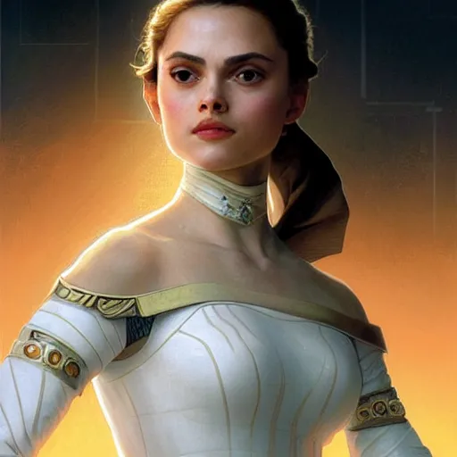 Image similar to padme amidala, intricate, elegant, highly detailed, digital painting, artstation, concept art, smooth, sharp focus, illustration, anakin seething, art by artgerm and greg rutkowski and alphonse mucha and william - adolphe bouguereau