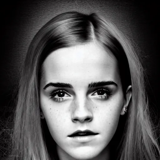 Image similar to a masterpiece portrait photo of a beautiful young woman who looks like a manic pixie dream girl emma watson, symmetrical face