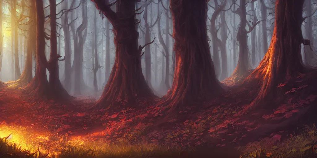 Prompt: forest floor by andreas rocha, by justin gerard, by anato finnstark