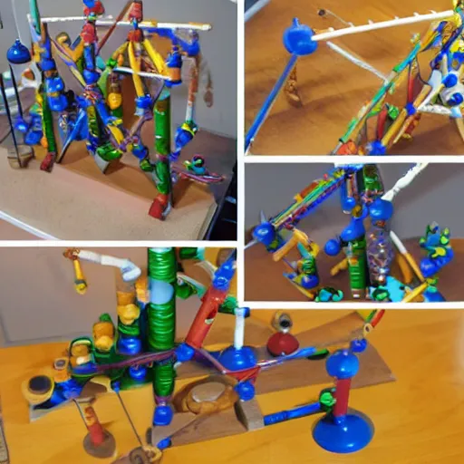 Image similar to a rube goldberg machine