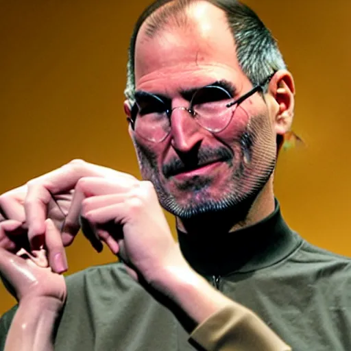 Prompt: steve jobs cosplaying as naruto