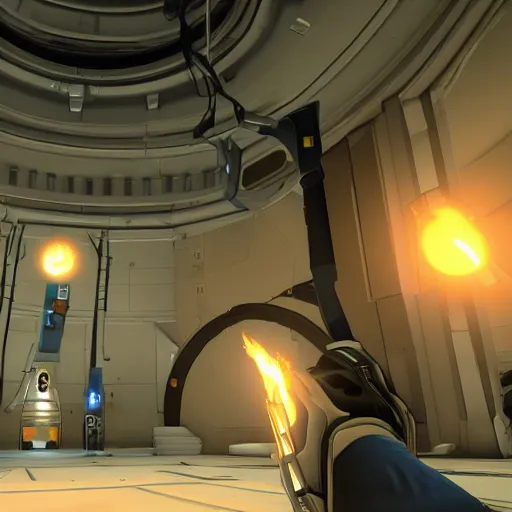 Prompt: GLaDOS, Screenshot from Portal, Screenshot of GLaDOS 2