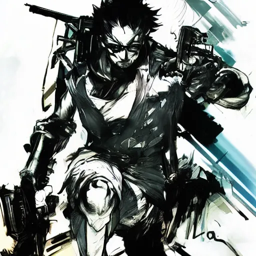 Image similar to yoji shinkawa art style cat