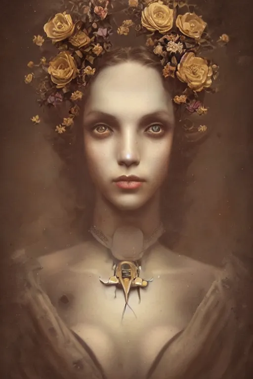 Image similar to a beautiful ultradetailed vintage photo of an xolo, by tom bagshaw and natalie shau, portrait, vignette, 3 5 mm lens, golden ratio composition, detailed faces, studio photography, very detailed, robot dogs overgrown with flowers, artstation, 8 k, highly coherent