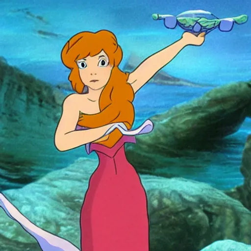 Prompt: ariel in nausicaa of the valley of the wind