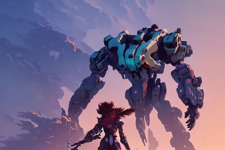 Image similar to strider machine mecha animal beast robot of horizon forbidden west horizon zero dawn bioluminiscence, behance hd by jesper ejsing, by rhads, makoto shinkai and lois van baarle, ilya kuvshinov, rossdraws global illumination