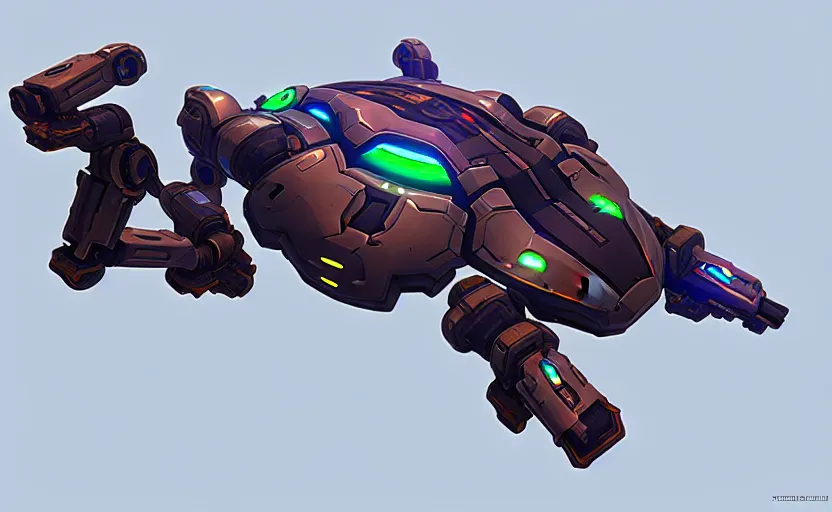 Image similar to an armored futuristic sci fi vehicle, overwatch skin