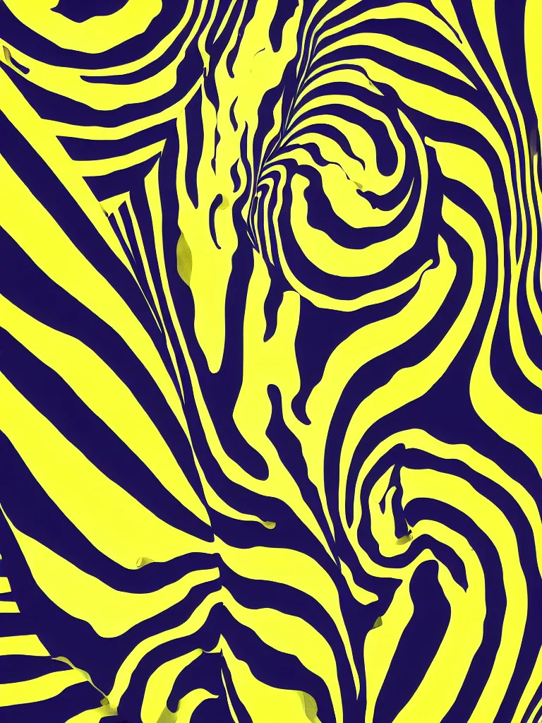 Prompt: a banana emerging from illusory motion dazzle camouflage perlin noise optical illusion