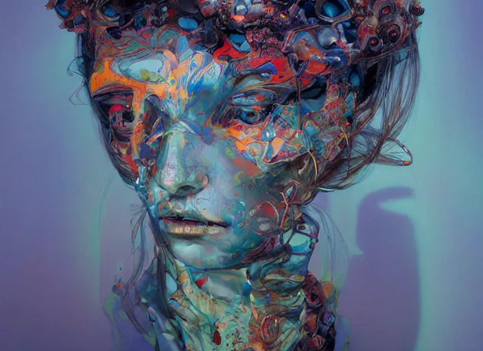 Image similar to monumental portrait soft light painted by yoshitaka amano, and erik jones, inspired by james jean, smooth texture, intricate oil painting, high detail illustration, sharp high detail, manga and anime 1 9 9 9