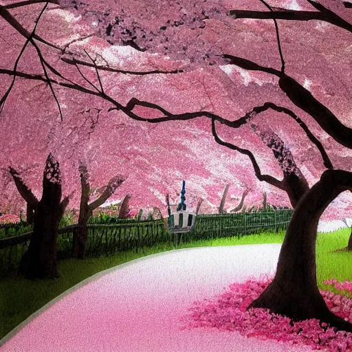 Image similar to perfect cherry blossom by studio ghibli