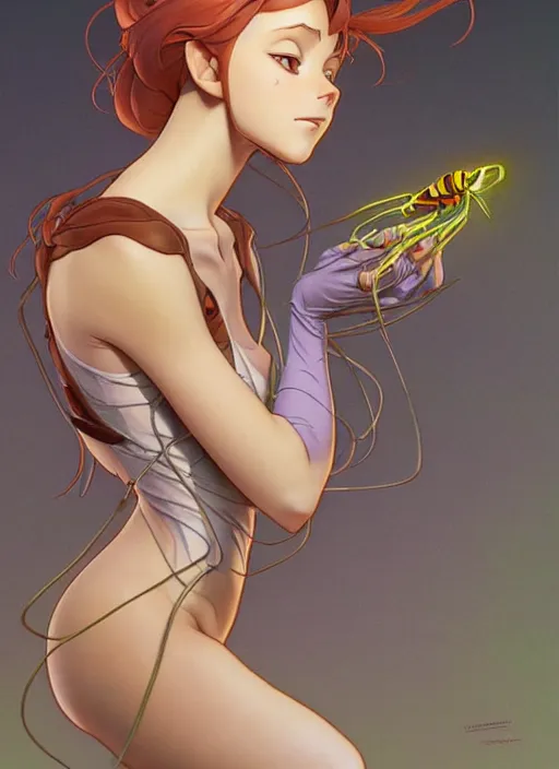 Prompt: spider eating moth, natural lighting, path traced, highly detailed, high quality, digital painting, by don bluth and ross tran and studio ghibli and alphonse mucha, artgerm