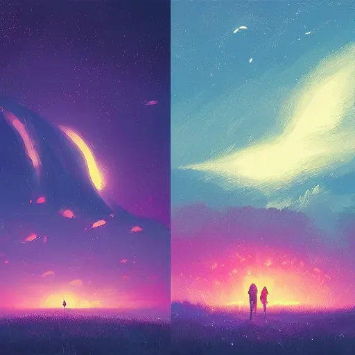 Prompt: a european nightjar in a glowing nightsky, by anato finnstark, by alena aenami, by john harris, by ross tran, by wlop, by andreas rocha