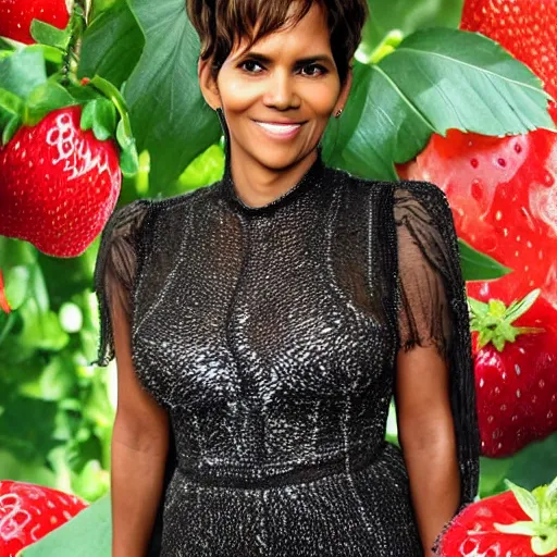 Image similar to halle berry as a berry fruit