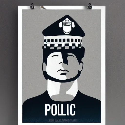 Image similar to a poster that says police