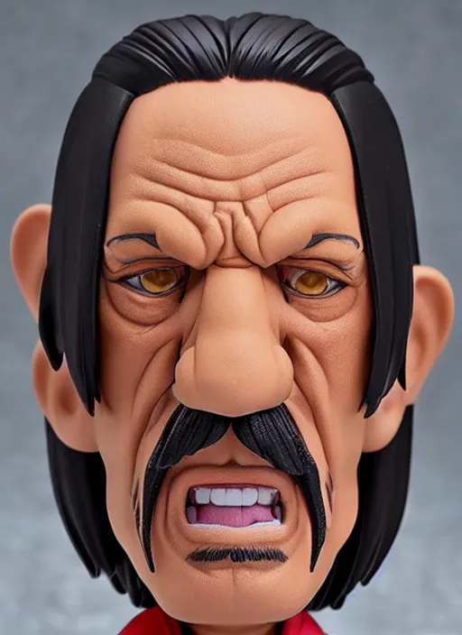 Image similar to danny trejo, an nendoroid of danny trejo figurine, realistic face, detailed product photo