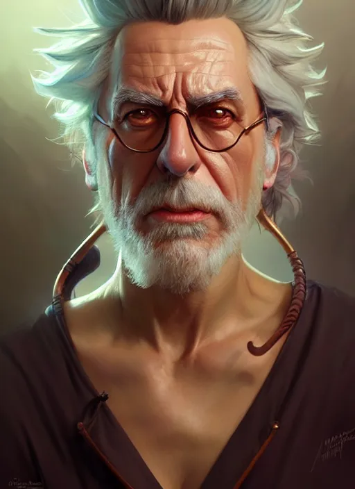 Prompt: ultra realistic illustration, rick sanchez. intricate, highly detailed, digital painting, artstation, concept art, smooth, sharp focus, illustration, art by artgerm and greg rutkowski and alphonse mucha and wlop