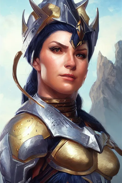 Image similar to amazon valkyrie athena, d & d, fantasy, portrait, highly detailed, headshot, digital painting, trending on artstation, concept art, sharp focus, illustration, art by artgerm and greg rutkowski and magali villeneuve