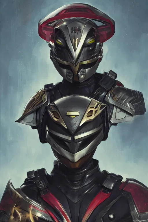 Prompt: portrait of a kamen rider rx with japanese armor and helmet, art by greg rutkowski, matte painting, trending on artstation