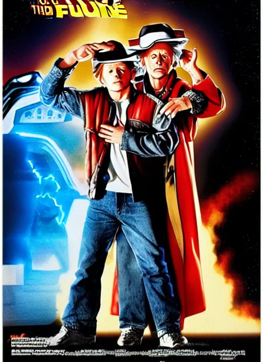 Prompt: Back to the future 4 movie poster