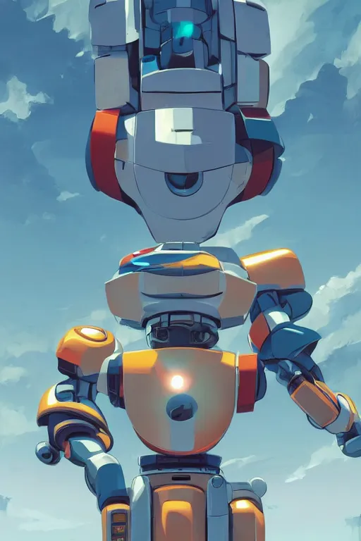 Image similar to metabots medabots medarotto medarot robot minimalist comics, behance hd by jesper ejsing, by rhads, makoto shinkai and lois van baarle, ilya kuvshinov, rossdraws global illumination ray tracing hdr radiating a glowing aura