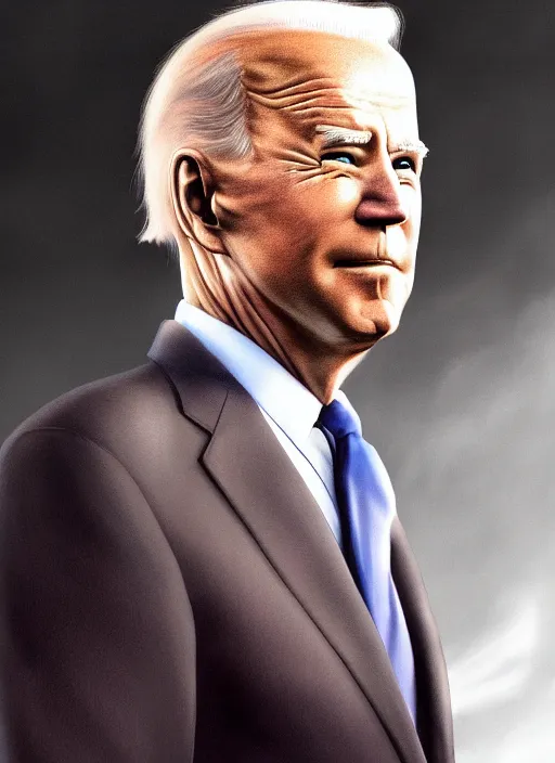 Image similar to a full portrait photo of biden in final fantasy ix style, f / 2 2, 3 5 mm, 2 7 0 0 k, lighting, perfect faces, award winning photography.