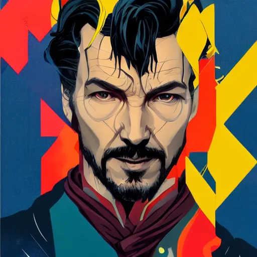 Image similar to Doctor Strange profile picture by Sachin Teng, asymmetrical, Organic Painting , Matte Painting, geometric shapes, hard edges, graffiti, street art:2 by Sachin Teng:4