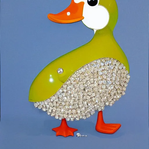 Image similar to a duck with bling